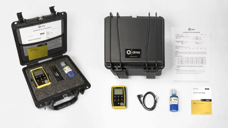 Demeq QSV-B | Medición de Velocidad Vía Espesor, Ingreso Manual 14 qsv b maletin