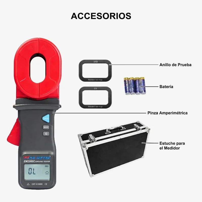 ETCR 2000C | Tenaza Resistencia de Tierra y Corriente de Fuga 9 etcr2000c accesorios
